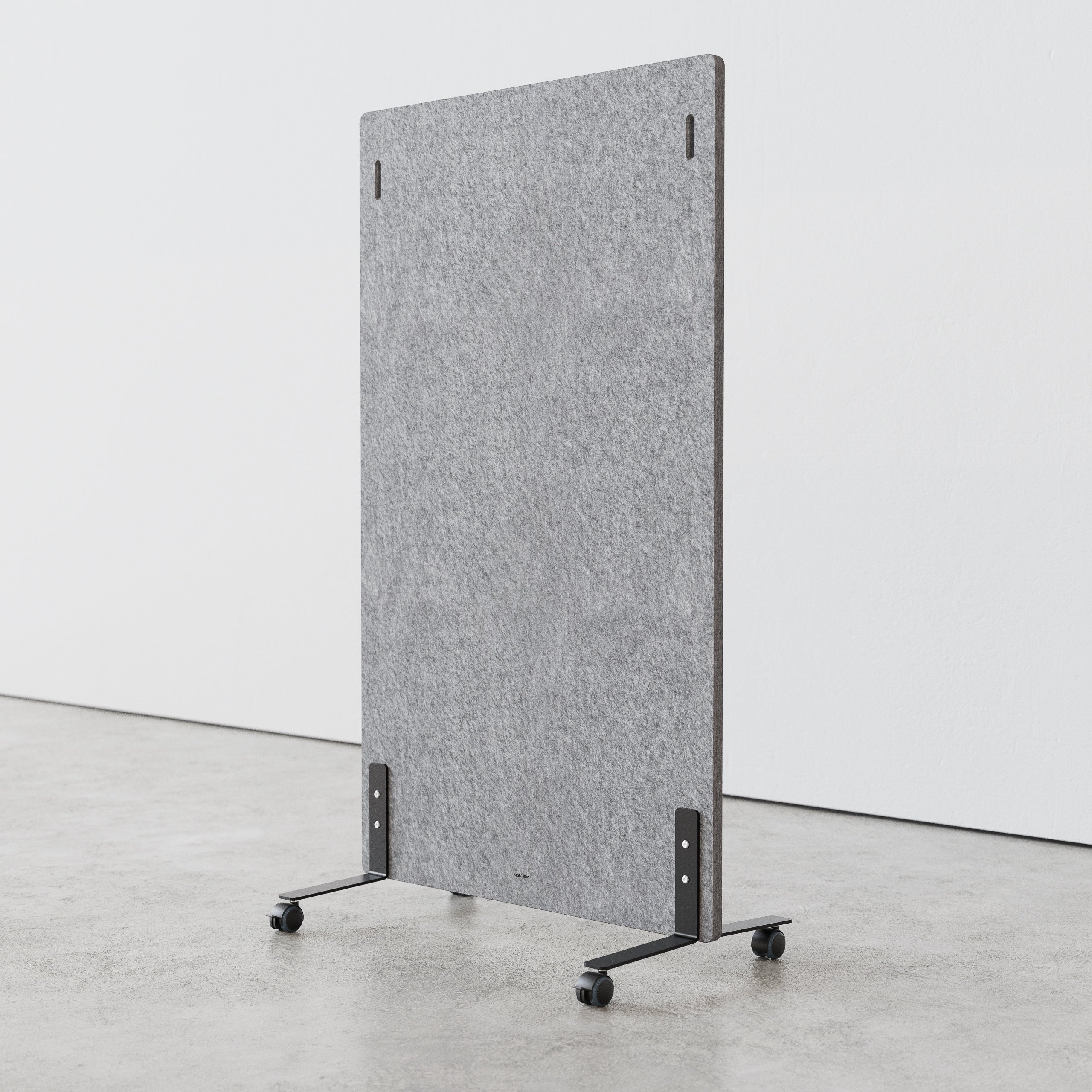Standfuß auf Rollen für Moderationswand, Schallschutz, Akustikplatten, Raumteiler mobil
