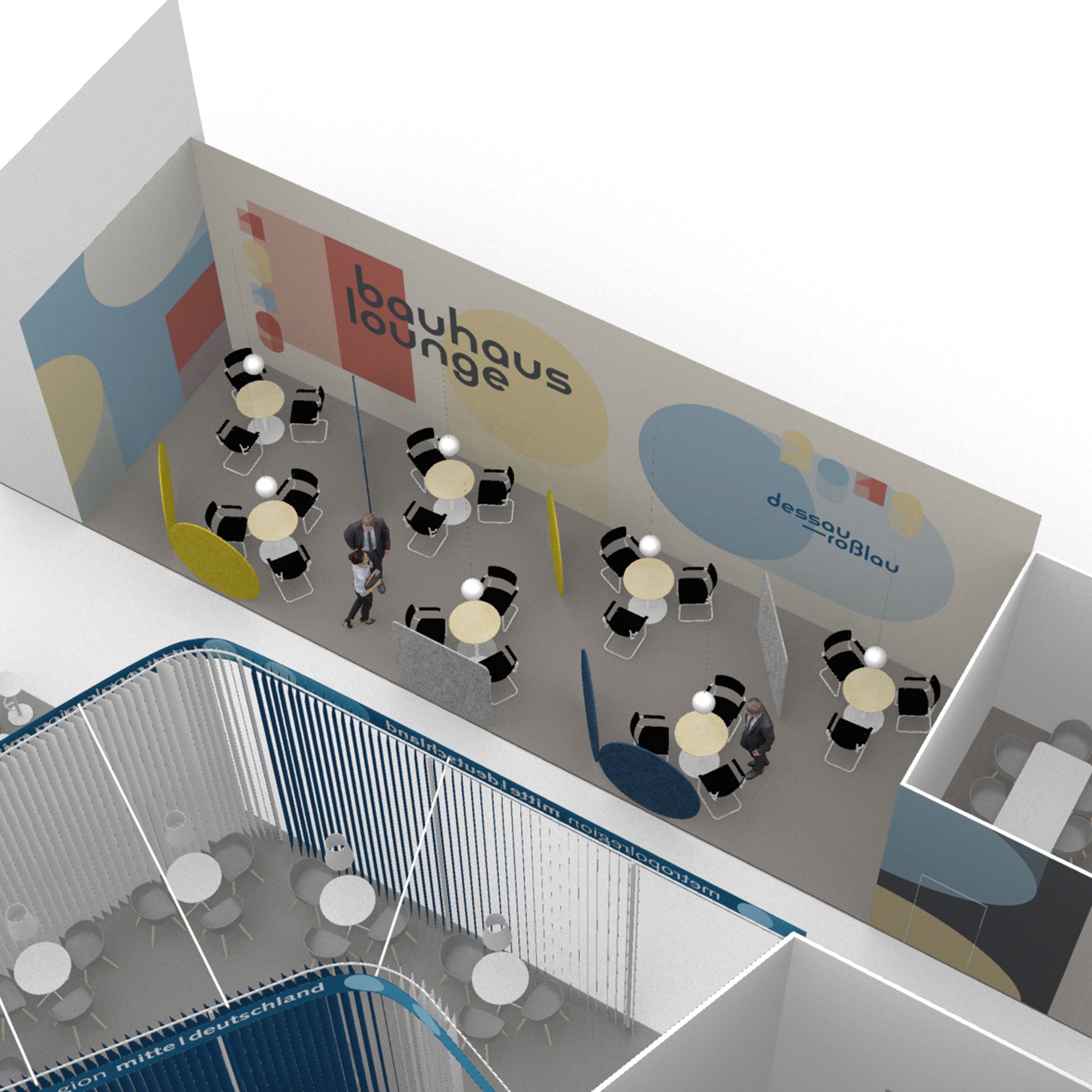 Messestand, Messedesign, nachhaltig, öko, regional, Akustikplatten, Hall vermindern, Bauhaus