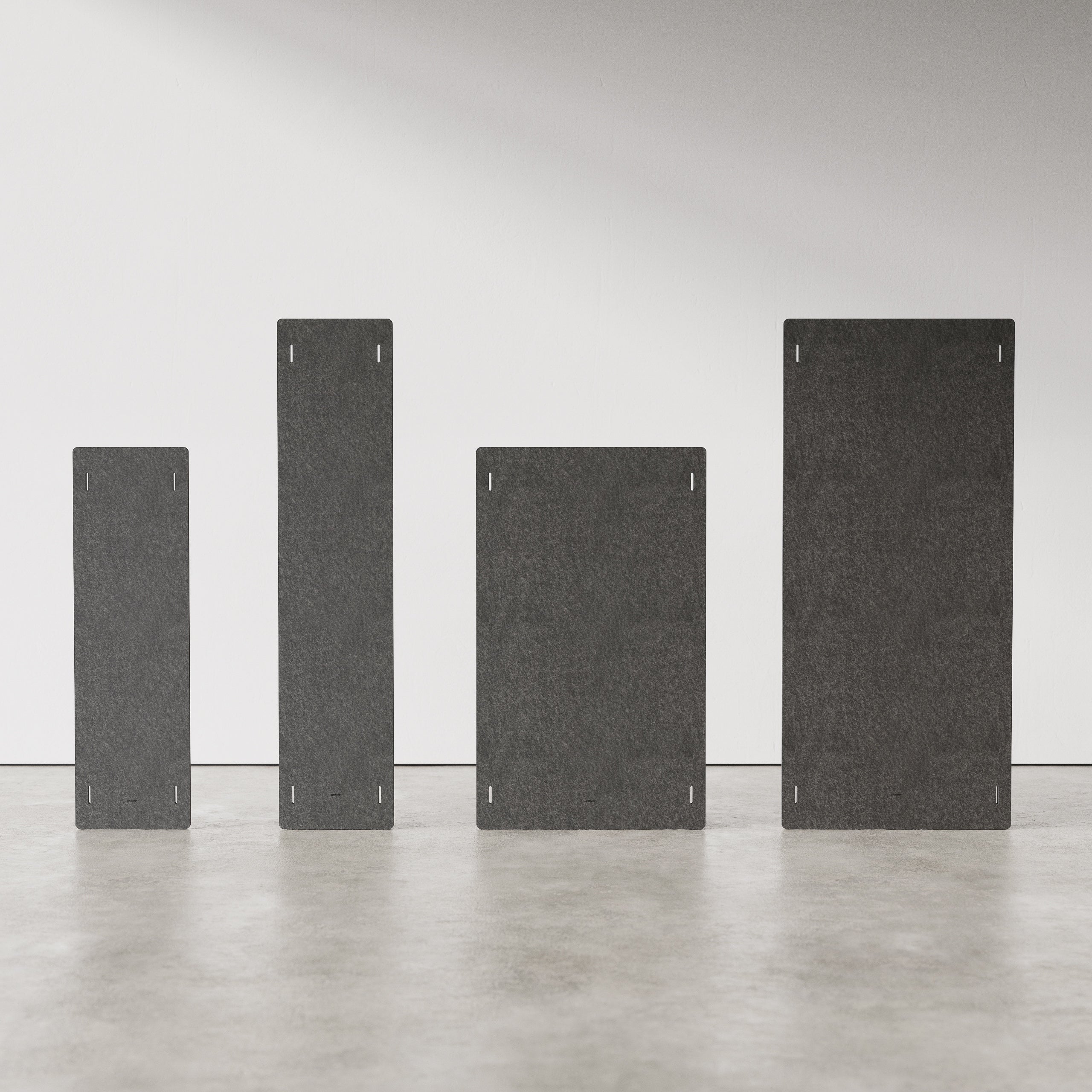 Modulare Akustikflächen, flexible Stellwände, einfacher Aufbau werkzeugfrei mit Klett