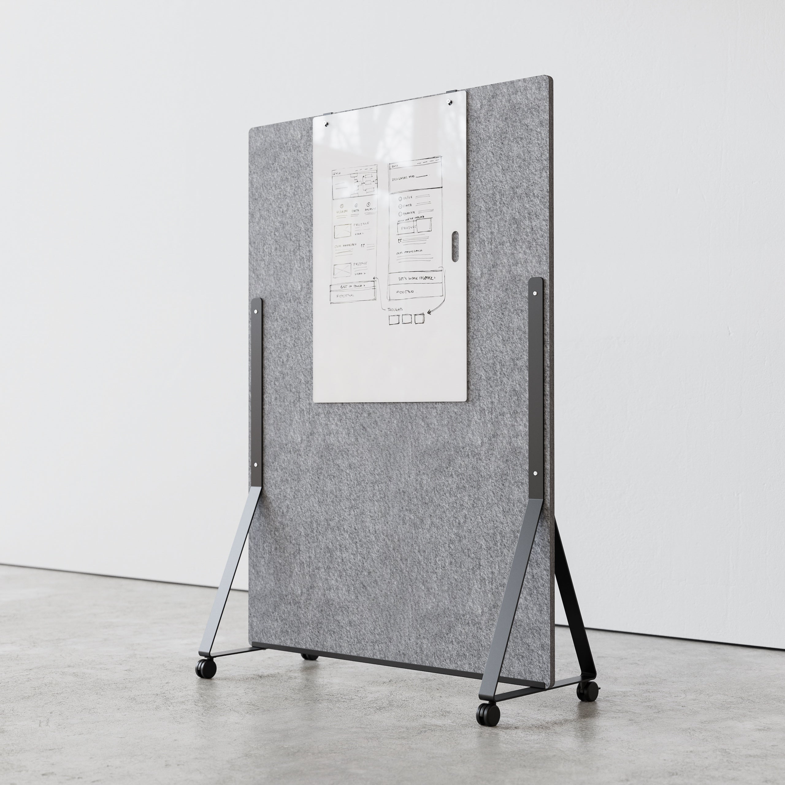 Whiteboard tragbar Acrylglas, passend für Sysboard Meta Moderationswand, Büro