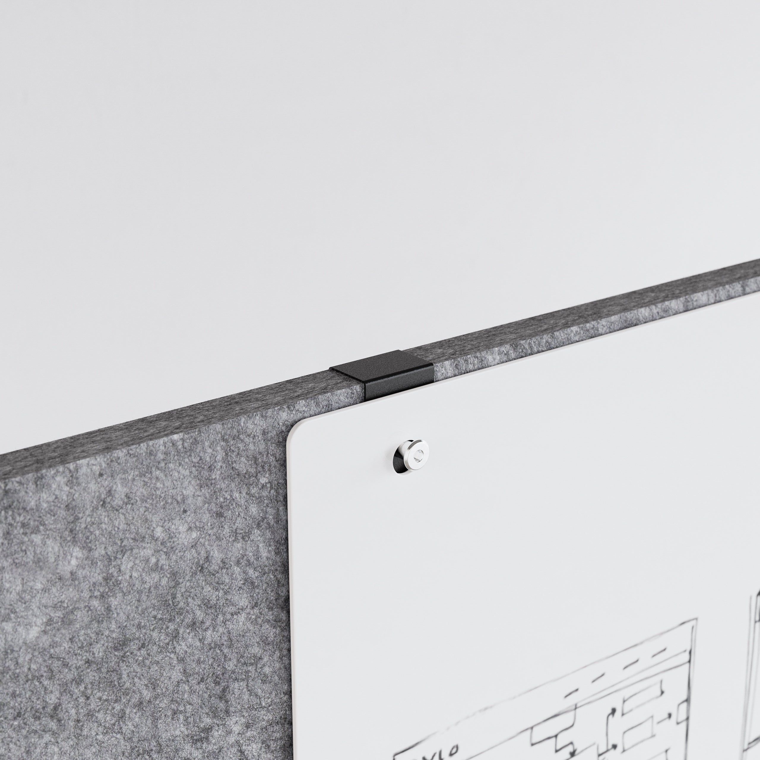 Halterung Flipchart und Whiteboard, passend für Akustikplatten Sysboard