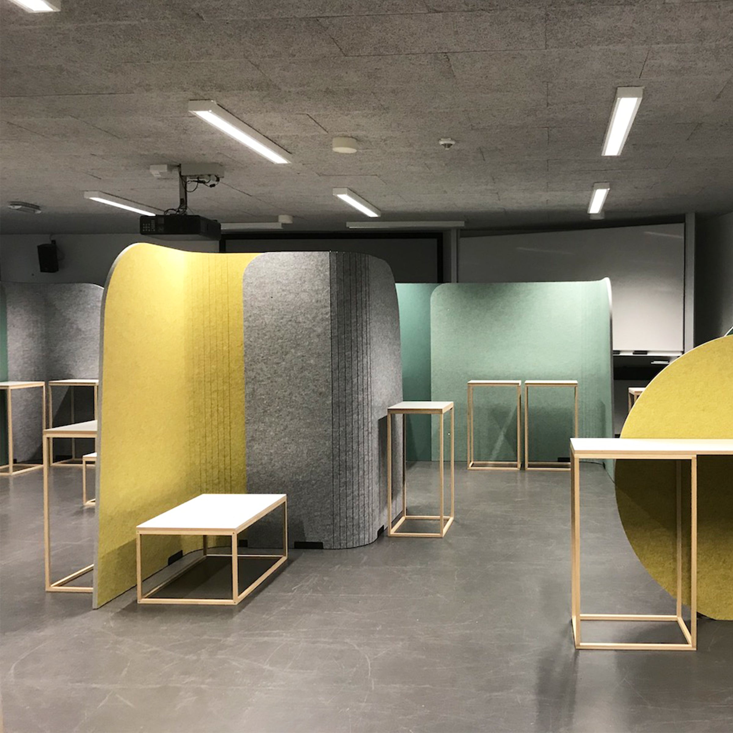 Akustikwände, Stellwände modular, leicht, Ausstellung, Messe, Veranstaltung, Schallschutz