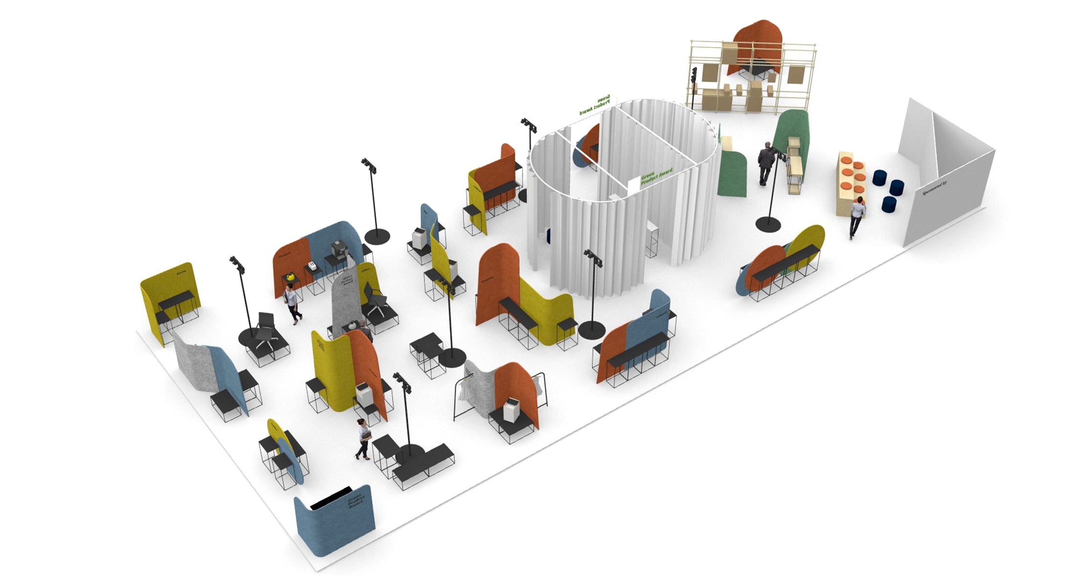 Akustikwände, Stellwände modular, leicht, Ausstellung, Messe, Veranstaltung, Schallschutz