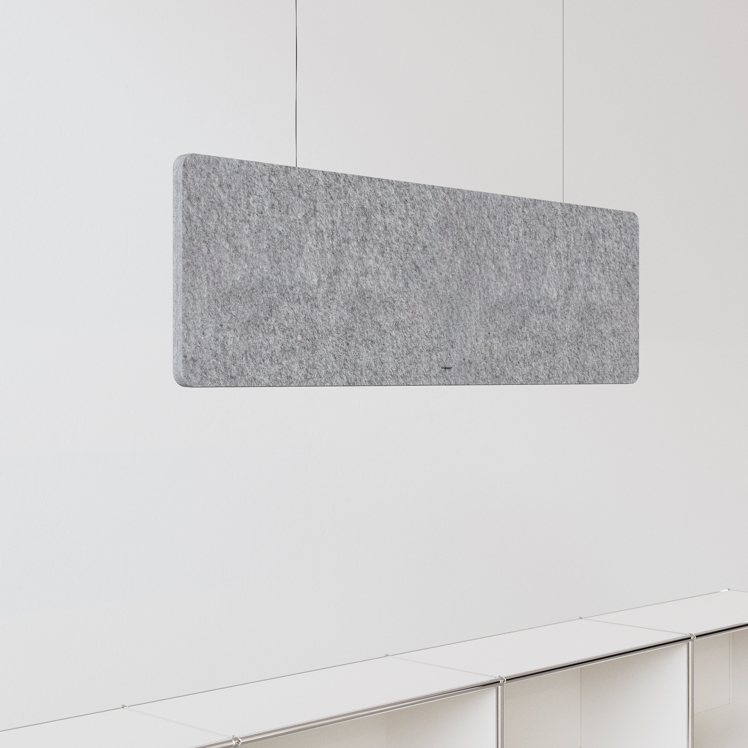 Pendelleuchte, Deckenlampe aus Akustikplatten, regional und nachhaltig, Büro, Esszimmer, weniger Hall