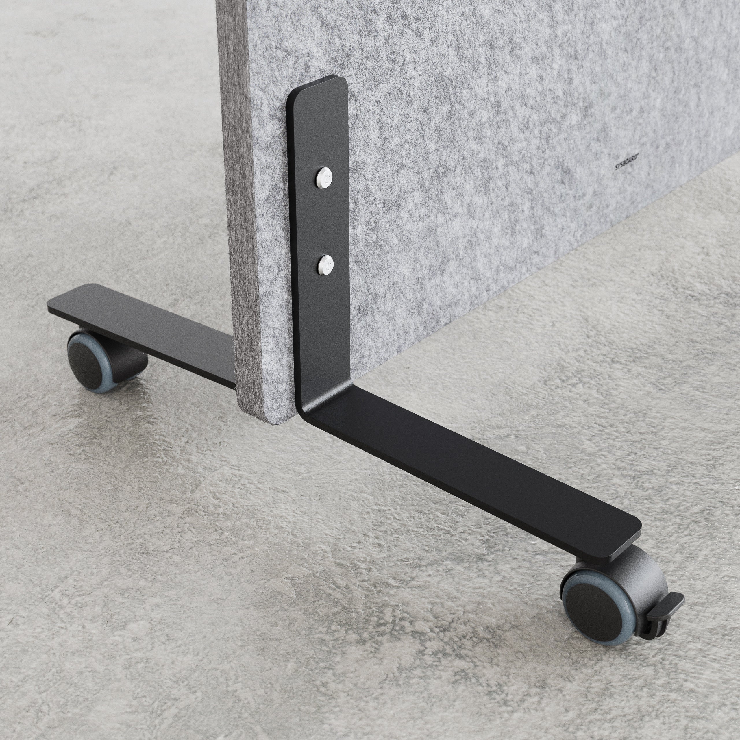 Standfuß rollbar, Schallschutz, Akustikplatten, Raumteiler mobil, Größe wie Metaplan