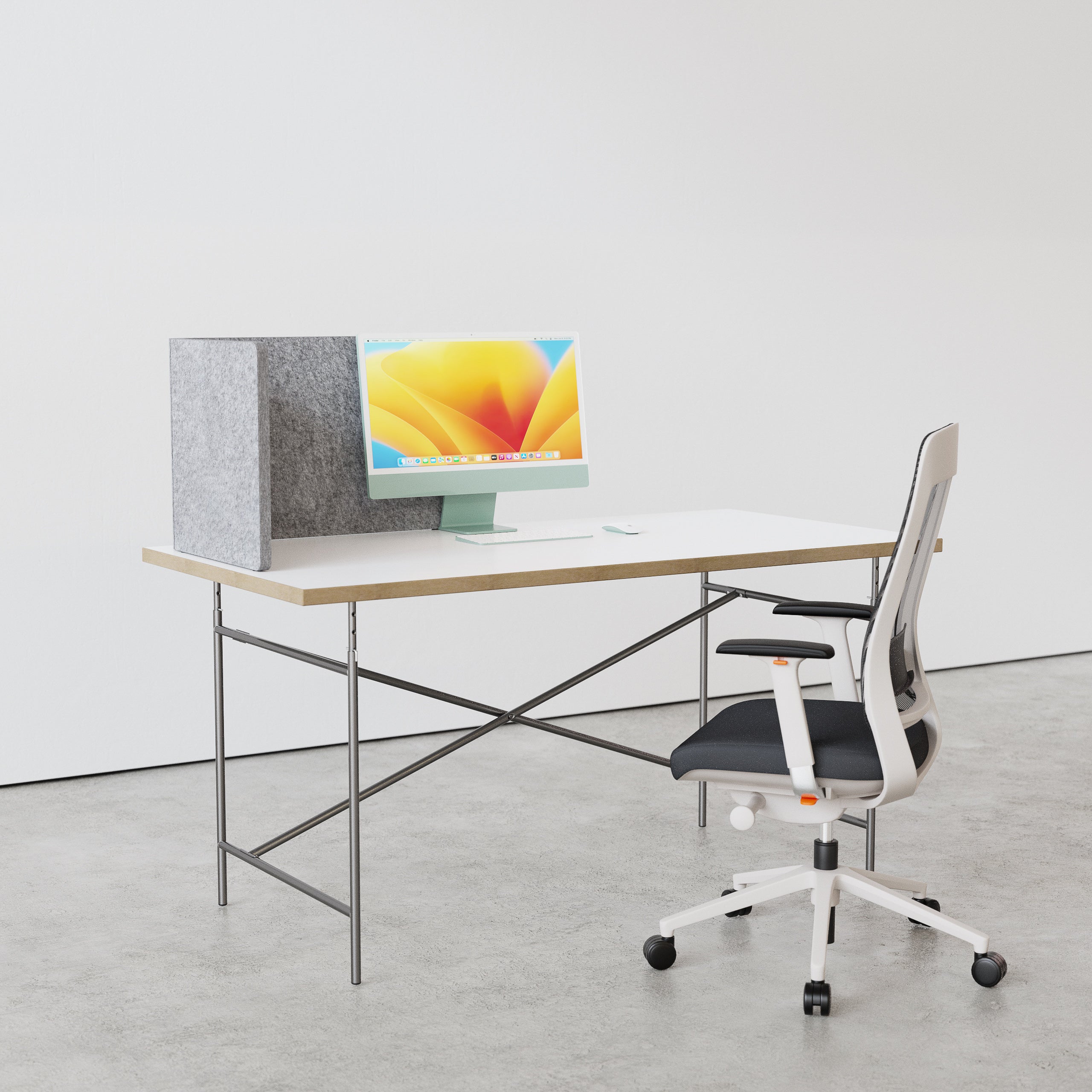 Akustikwand stufenlos einstellbar, Schreibtisch, Sichtschutz, Home Office, Büro, Coworking