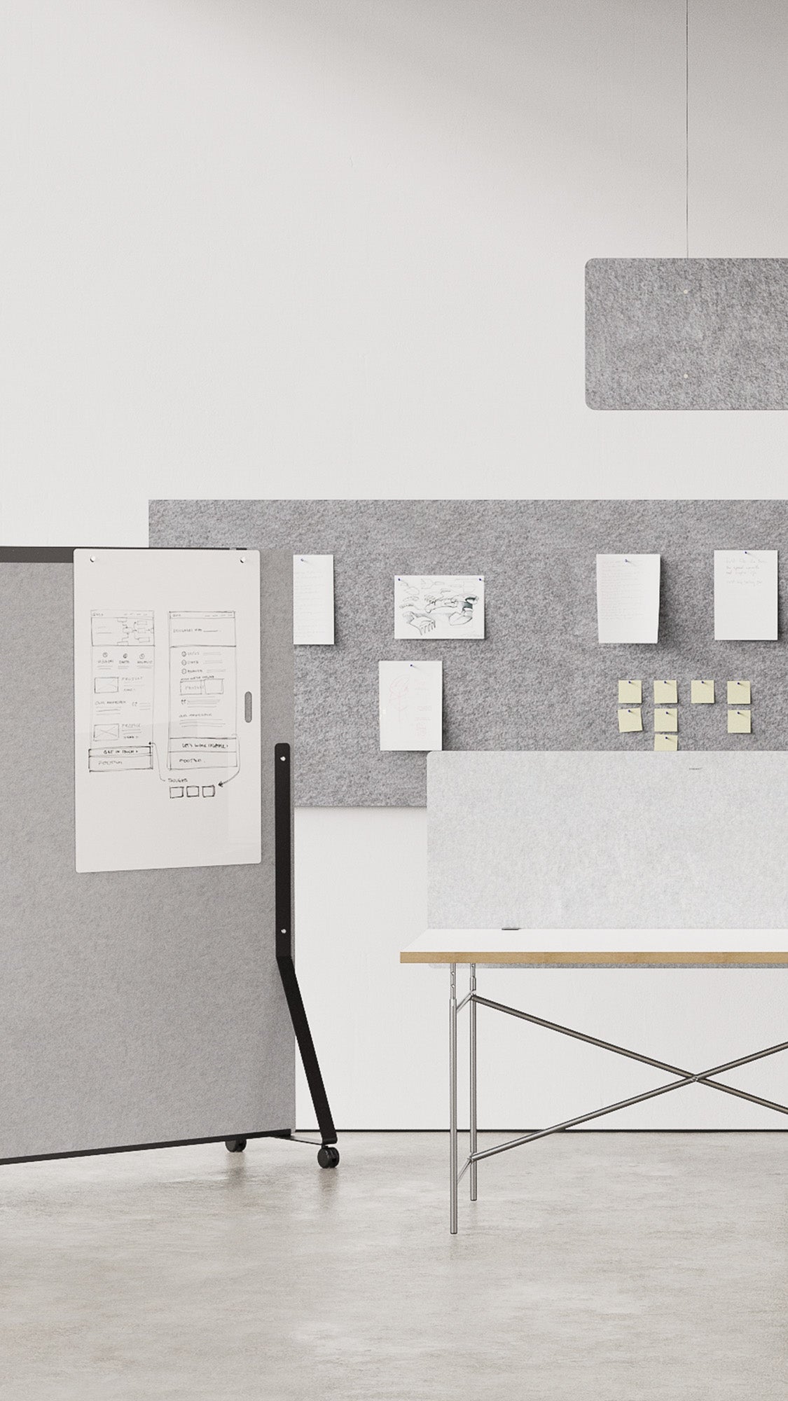 Arbeitsplatz, Akustik, Trennwände, Schallschutz, Lärmschutz, Pinnwand, Moderation, Konferenz