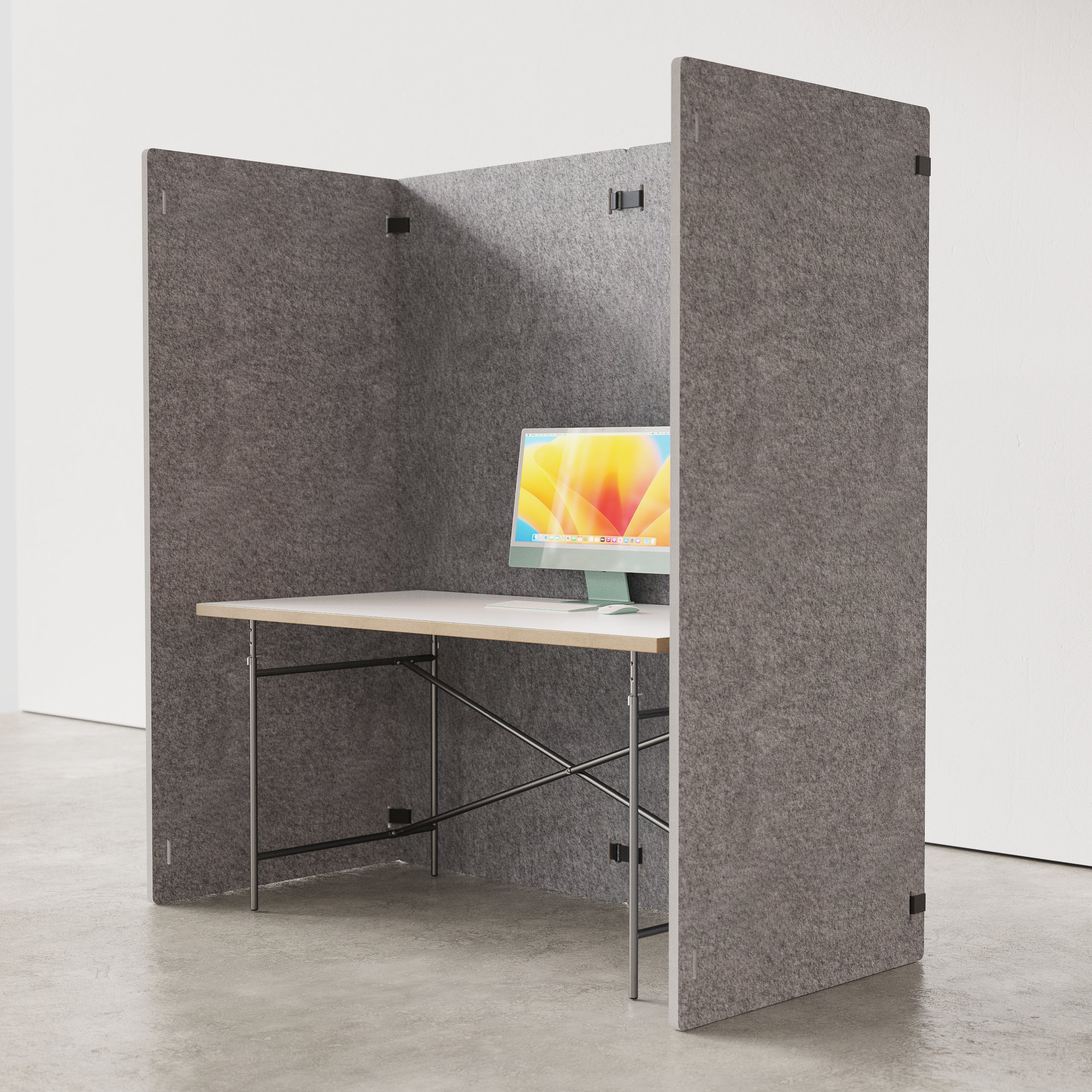 flexibel und schnell aufbaubare Akustik Trennwand, ökologisch und nachhaltig, modular