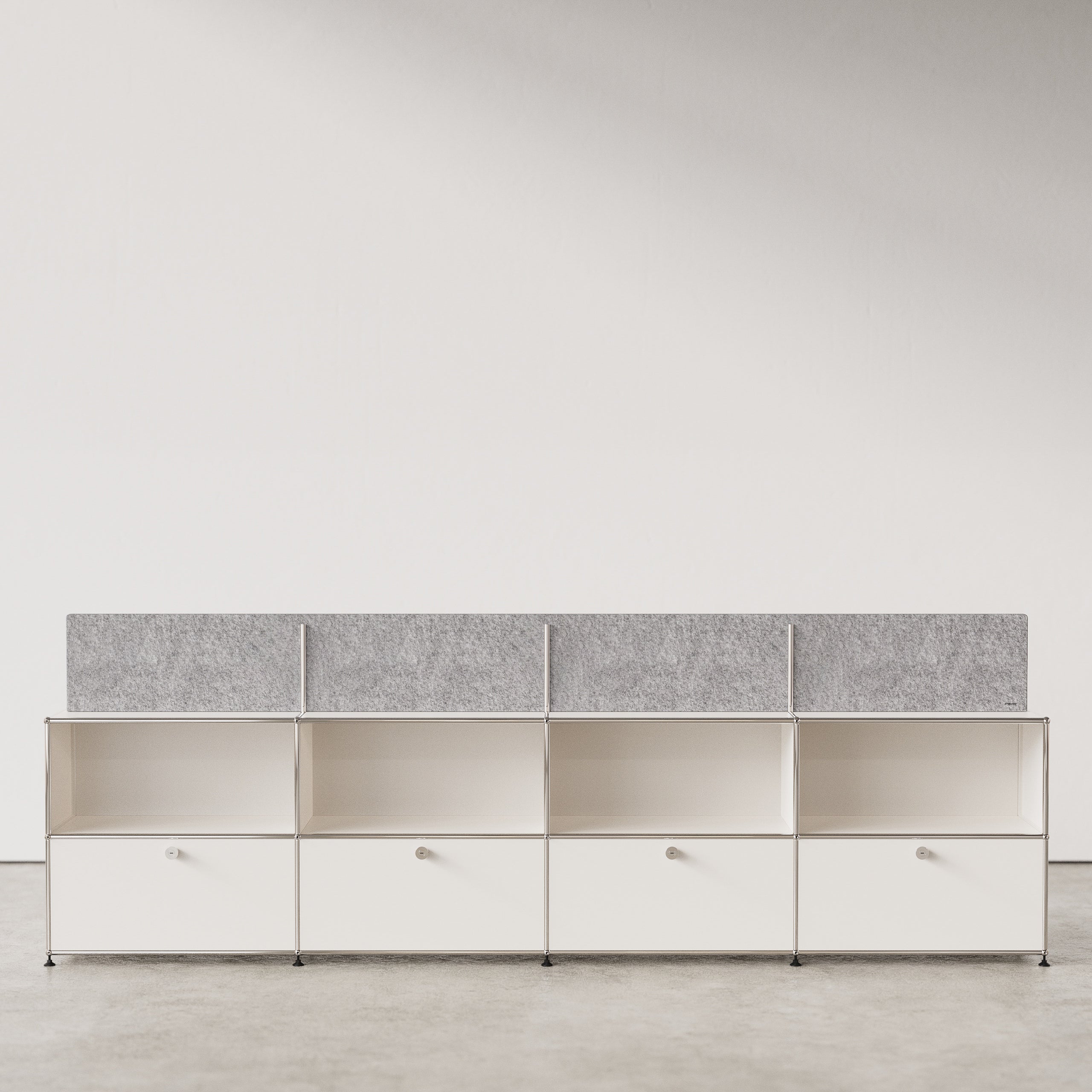 Sysboard USM Raumtrenner, Großraumbüro, Raumtrenner, Regalaufsatz, Schallabsorbierend